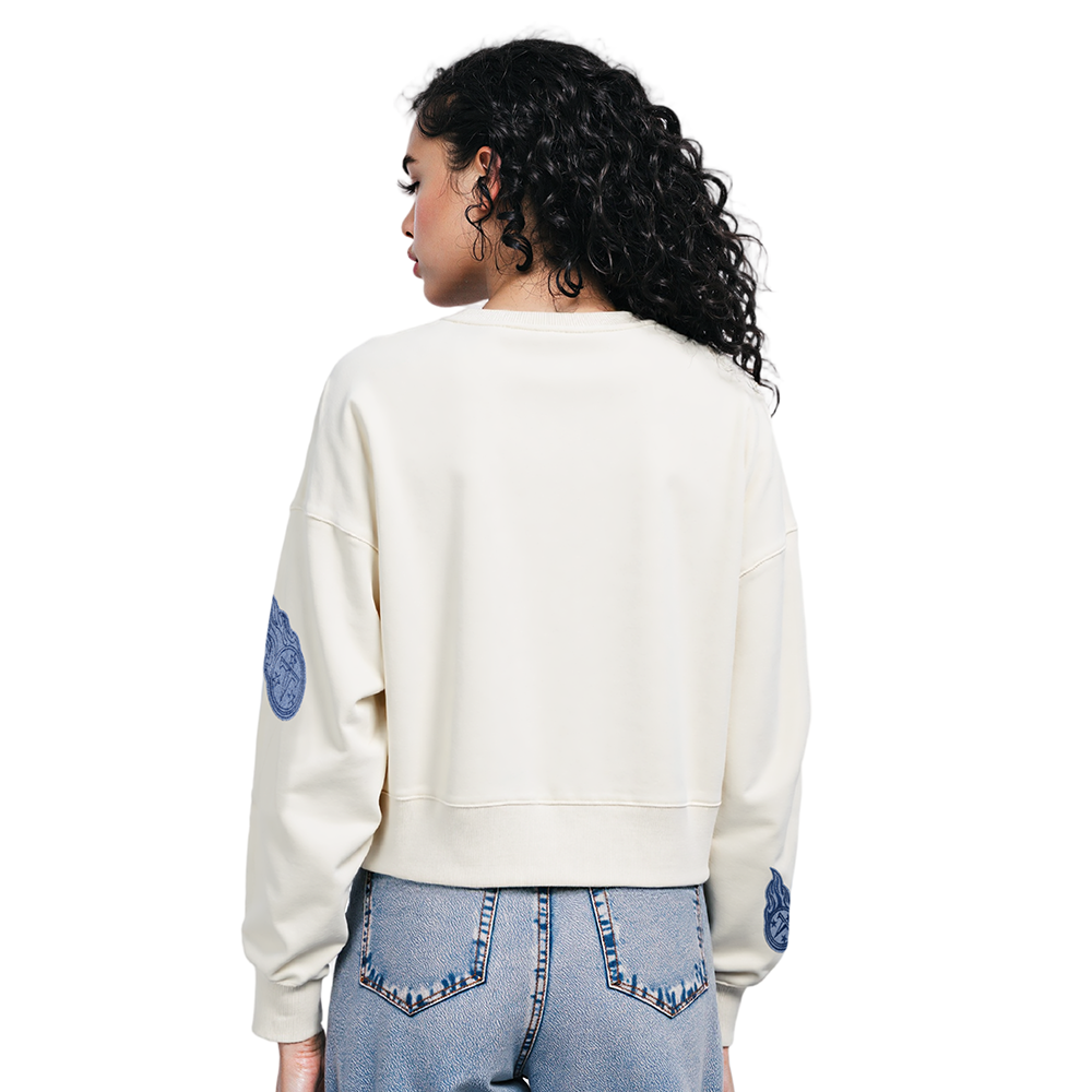 NFL TENNESSEE TITANS VARSITY BLUES WOMEN'S FLC CREWNECK (LINEN)