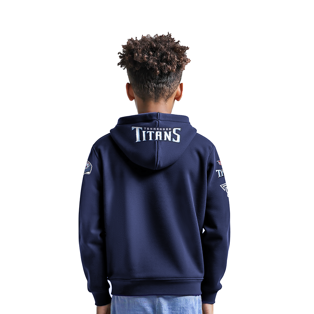 NFL TENNESSEE TITANS CLASSIC LITTLE BOYS FLEECE PULLOVER HOODIE (MIDNIGHT NAVY)