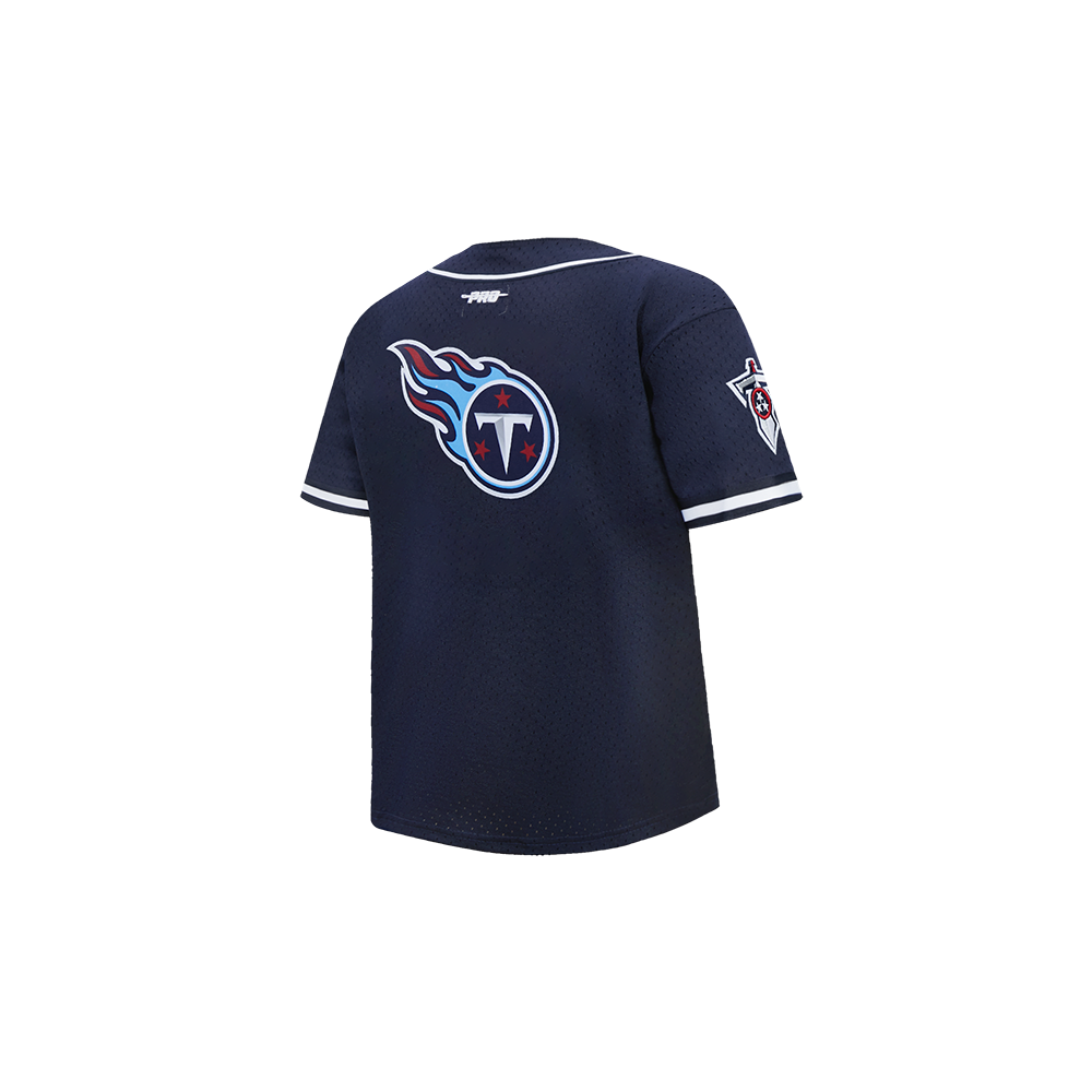 NFL TENNESSEE TITANS CLASSIC TODDLER BOY'S MESH BUTTON DOWN SHIRT (MIDNIGHT NAVY)
