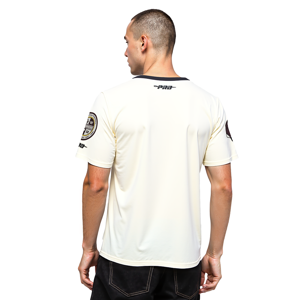 NFL WASHINGTON COMMANDERS MODERN ORIGINALS MEN'S RINGER TEE (EGGSHELL/ BLACK)