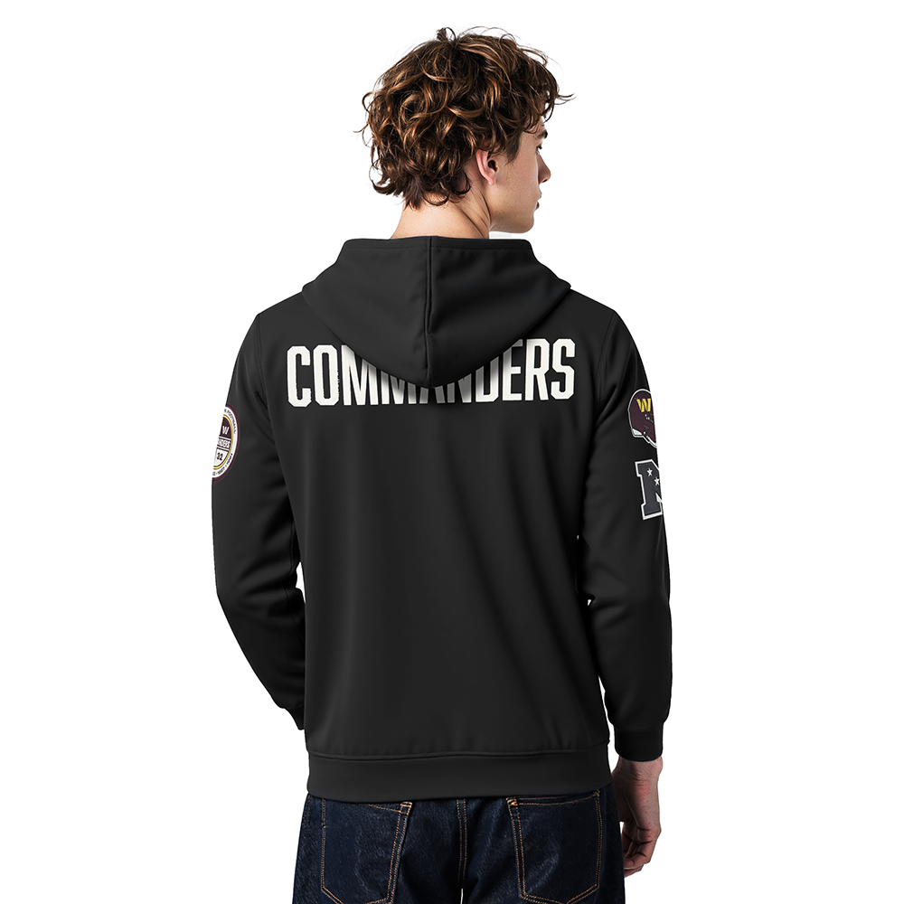 NFL WASHINGTON COMMANDERS MODERN ORIGINALS MEN'S FLC PO HOODIE (BLACK)