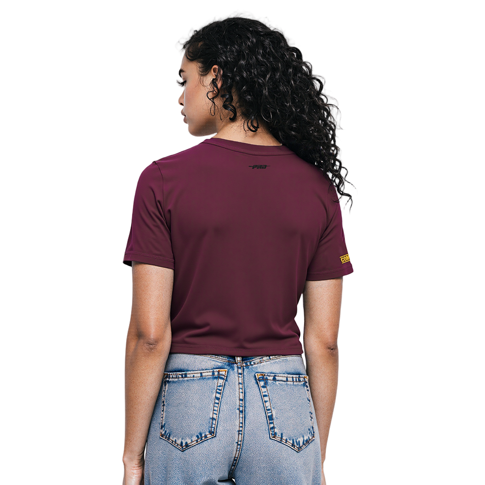 NFL WASHINGTON COMMANDERS SCRIPT TAIL WOMEN'S SJ BOXY TEE (WINE)