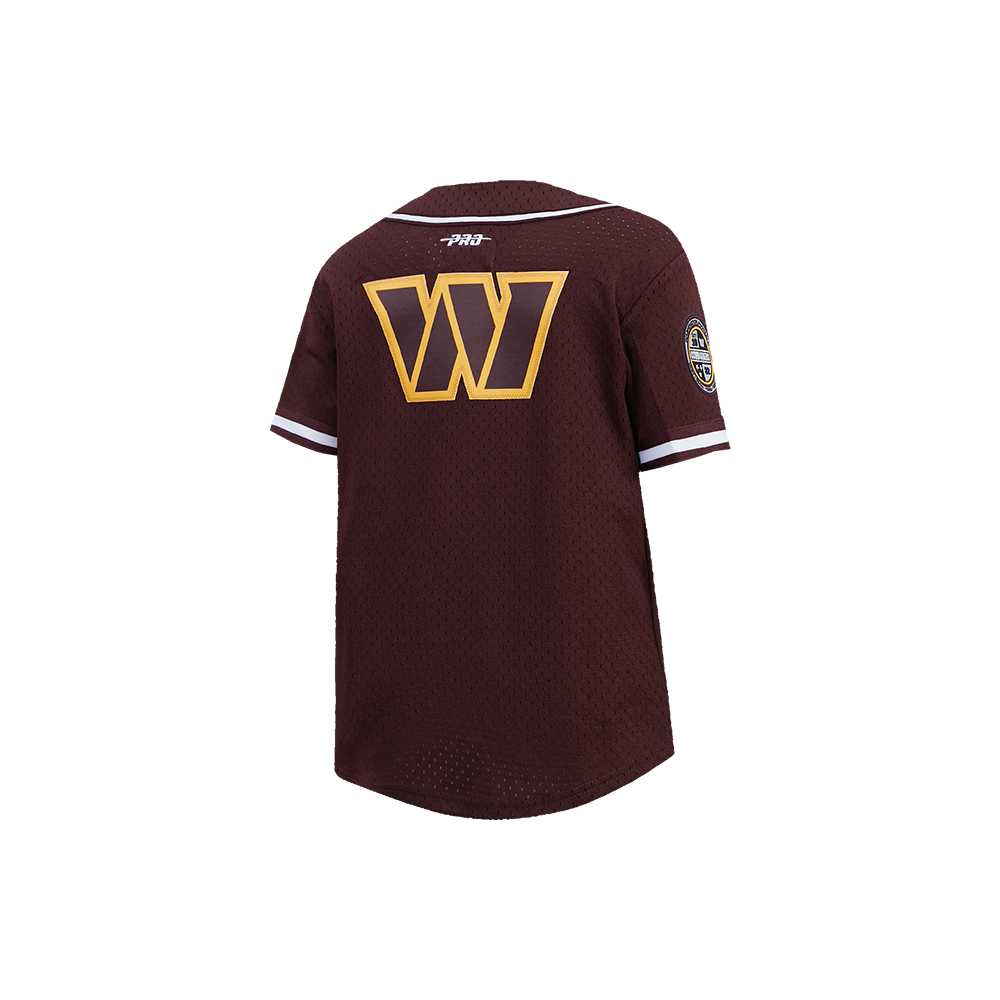 NFL WASHINGTON COMMANDERS CLASSIC LITTLE BOY'S MESH BUTTON DOWN SHIRT (WINE)