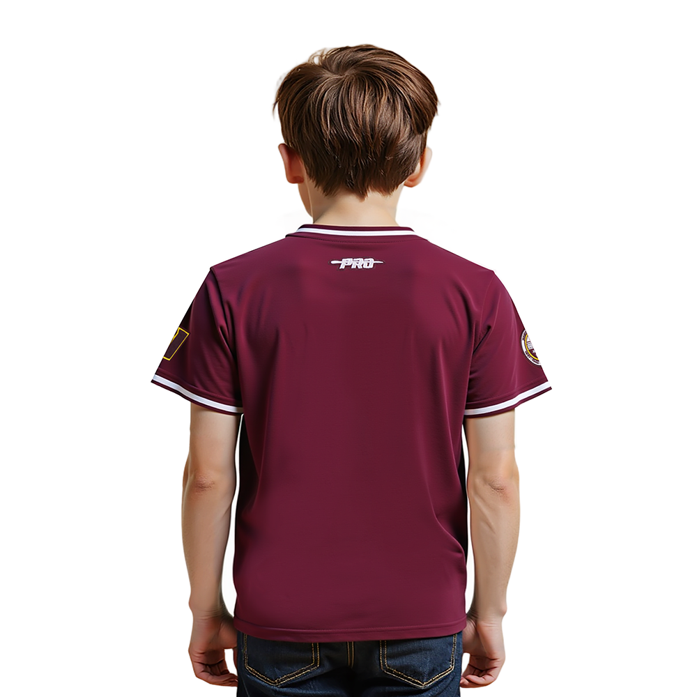 NFL WASHINGTON COMMANDERS CLASSIC LITTLE BOYS SHORT SLEEVE STRIPED RIB TEE (WINE)