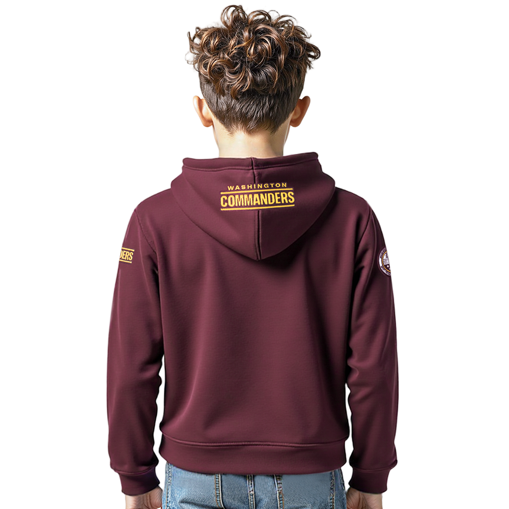 NFL WASHINGTON COMMANDERS CLASSIC LITTLE BOYS FLEECE PULLOVER HOODIE (WINE)