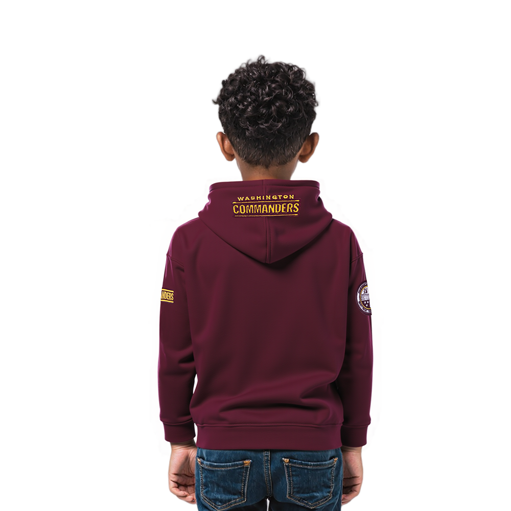 NFL WASHINGTON COMMANDERS CLASSIC TODDLER BOYS FLEECE PULLOVER HOODIE (WINE)