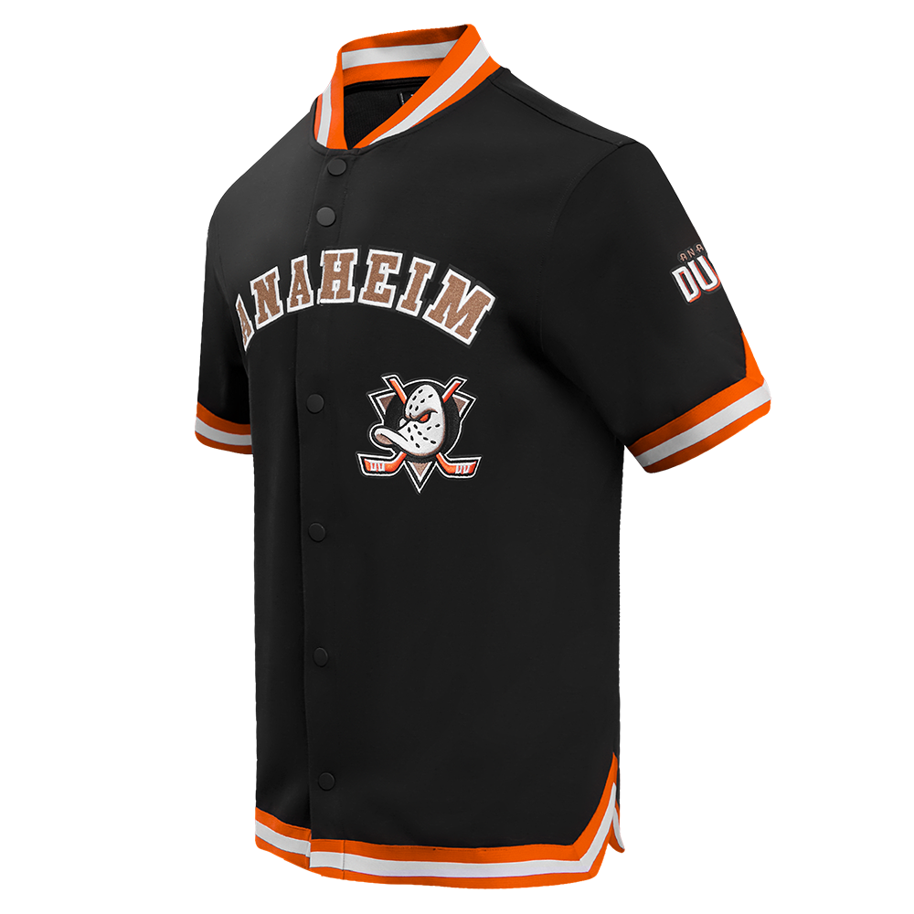 ANAHEIM DUCKS CLASSIC MEN'S WARM UP JACKET (BLACK/ORANGE)