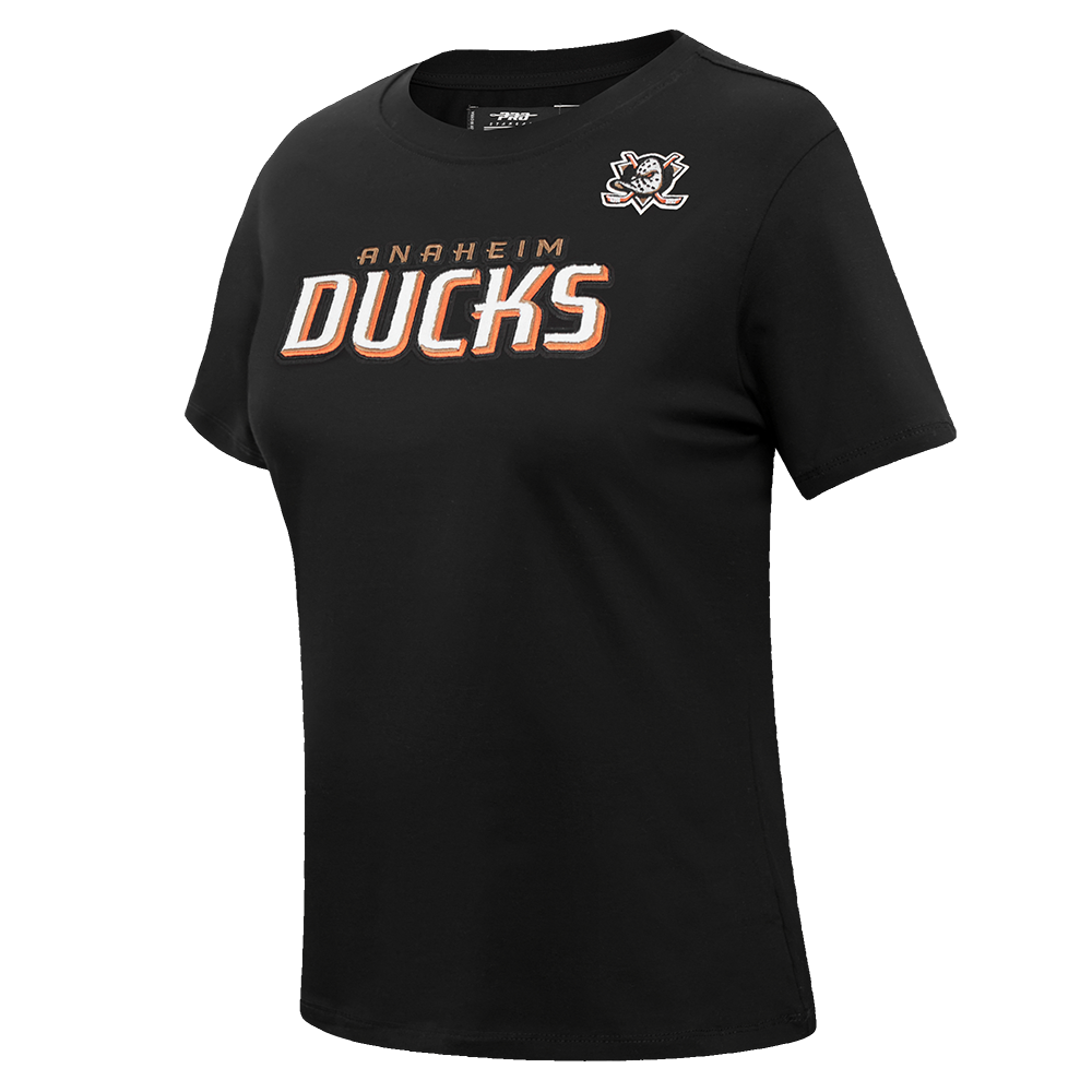 NHL ANAHEIM DUCKS CLASSIC WOMEN'S SLIM FIT TEE (BLACK)