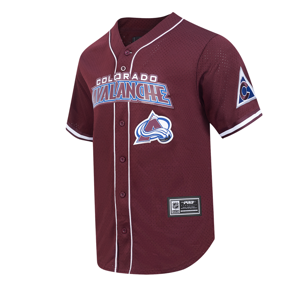 NHL COLORADO AVALANCHE CLASSIC MESH BUTTON DOWN SHIRT (WINE)