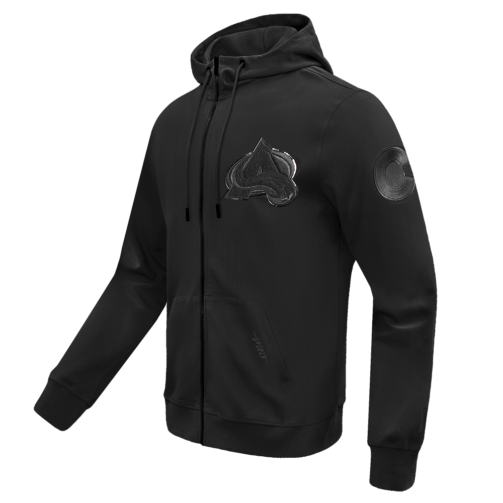 NHL COLORADO AVALANCHE CLASSIC 3BK MEN'S DK FZ PO HOODIE (TRIPLE BLACK)