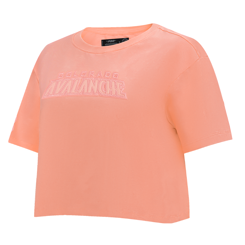 NHL COLORADO AVALANCHE NEUTRAL SINGLE JERSEY BOXY TEE (GUAVA)