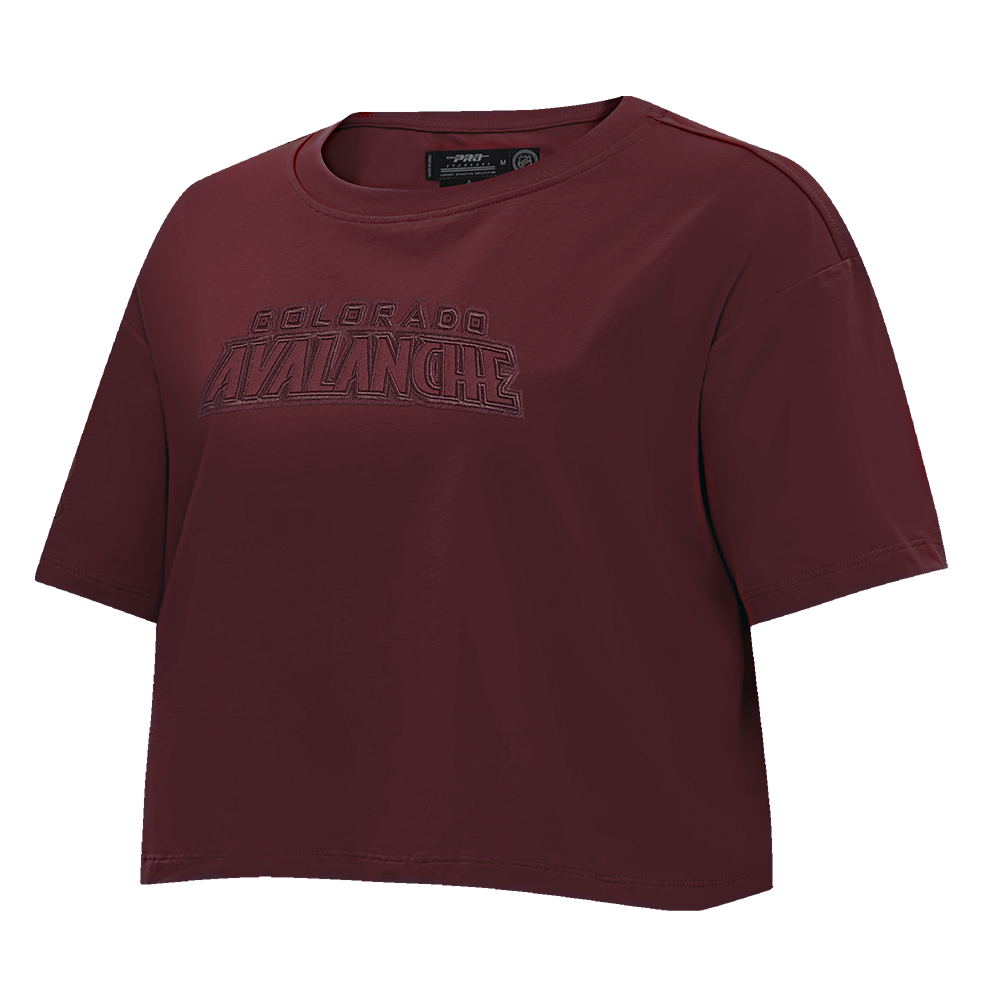 NHL COLORADO AVALANCHE NEUTRAL SINGLE JERSEY BOXY TEE (WINE)