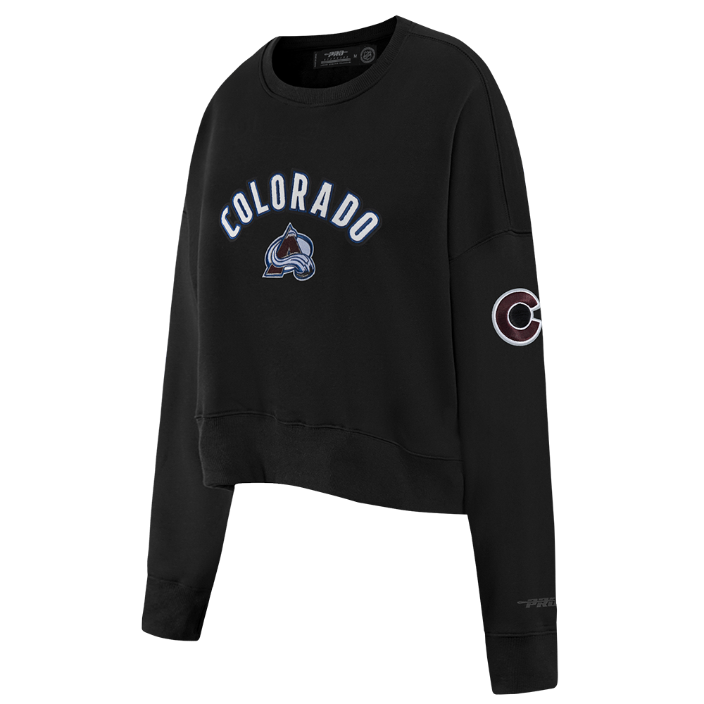 NHL COLORADO AVALANCHE CLASSIC WOMEN'S FLC CREWNECK (BLACK)