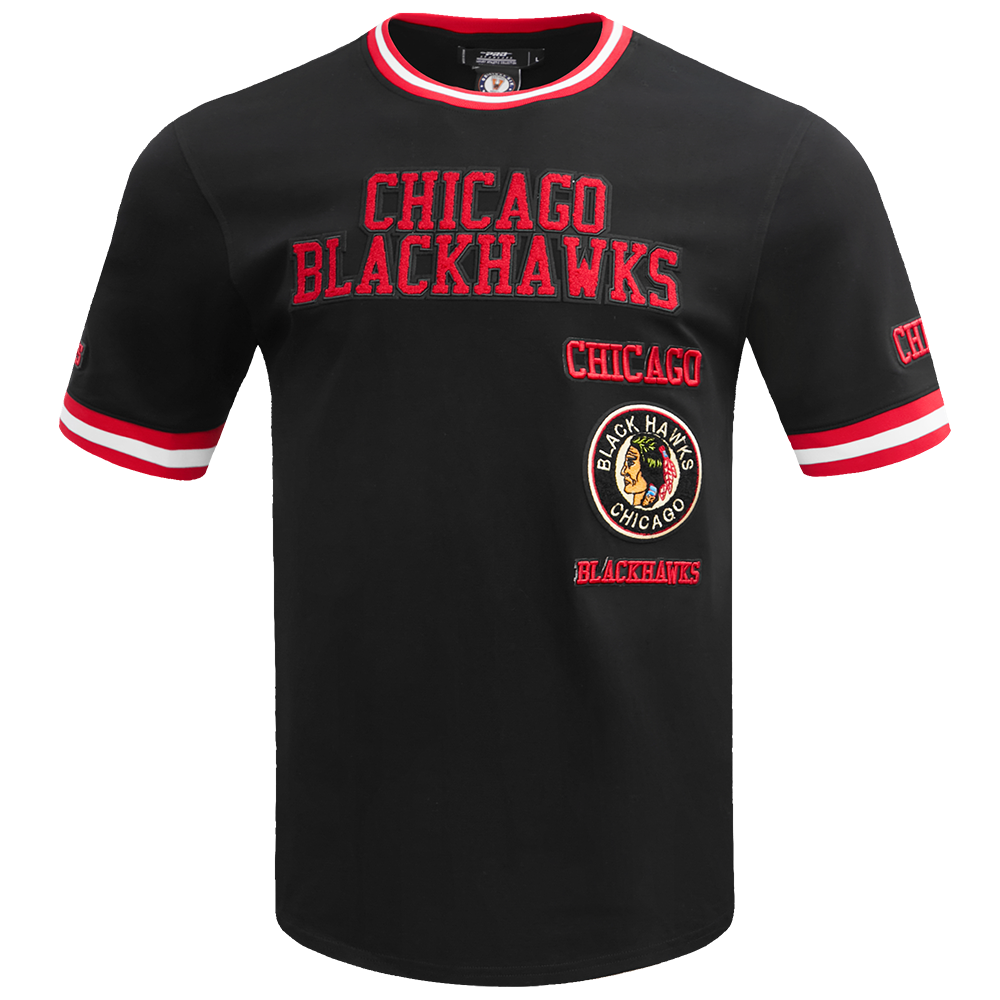 NHL CHICAGO BLACKHAWKS RETRO CLASSIC MEN'S TEE (BLACK/RED)