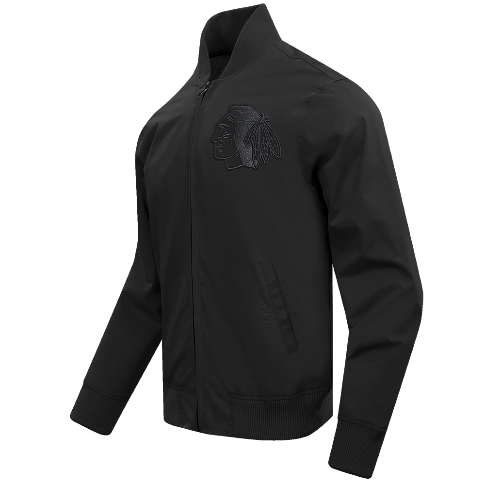 NHL CHICAGO BLACKHAWKS NEUTRAL TWILL JACKET (BLACK)