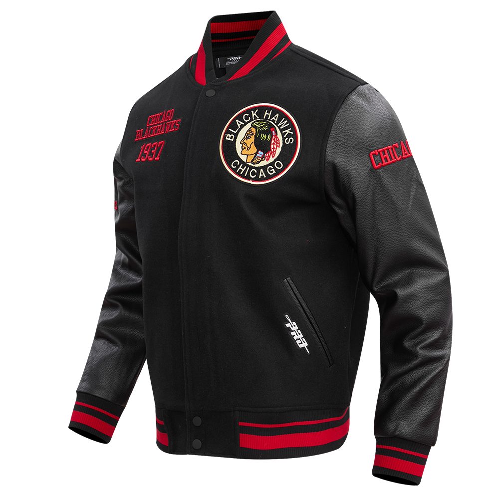 NWT Chicago Blackhawks Wool popular Varsity Jacket