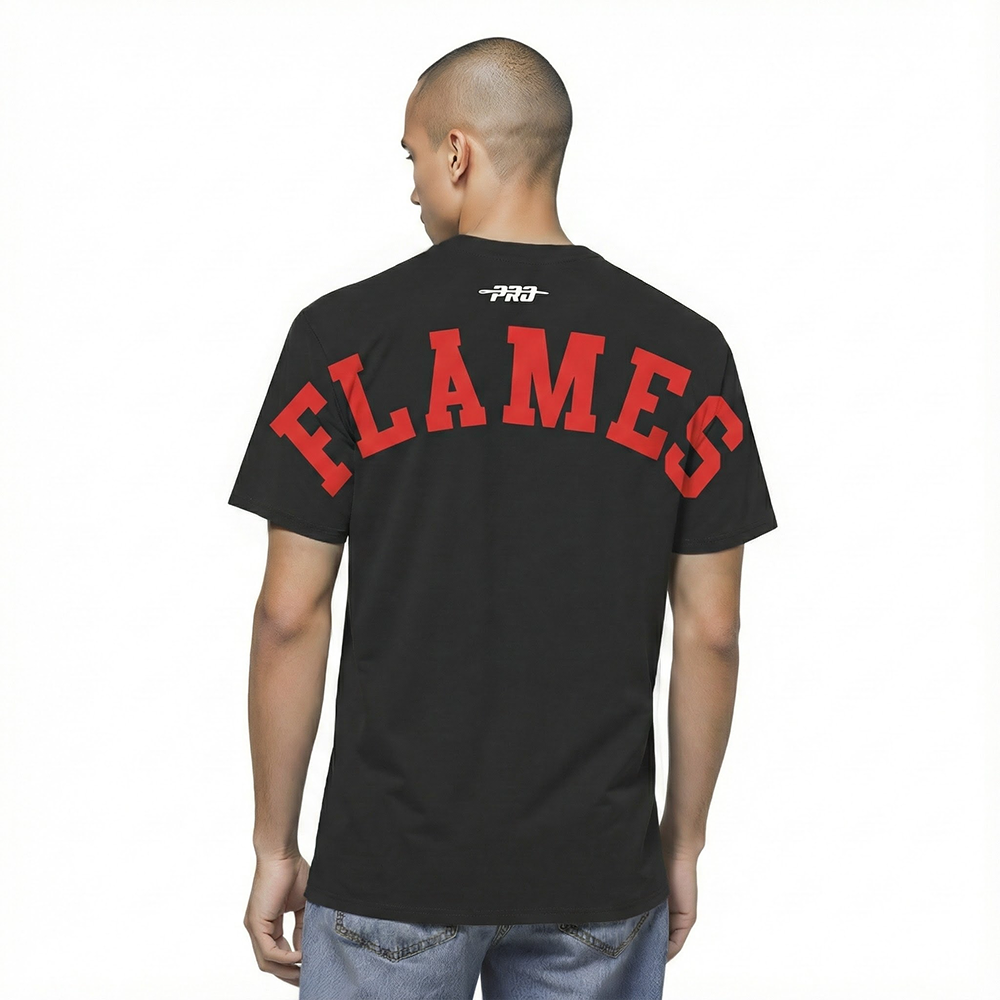 NHL CALGARY FLAMES WINGSPAN MEN'S CJ DROP SHOULDER TEE (BLACK)