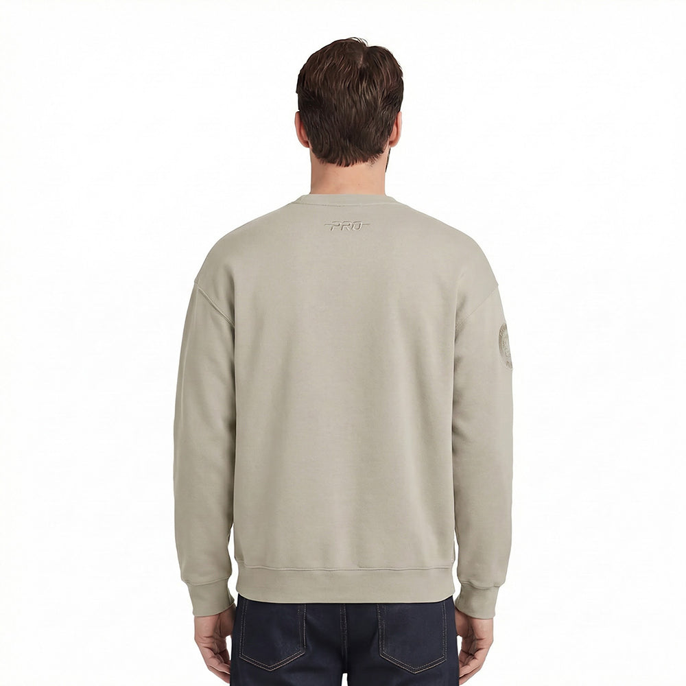 NHL CALGARY FLAMES NEUTRAL MEN'S DROP SHOULDER FLC CREWNECK (TAUPE)