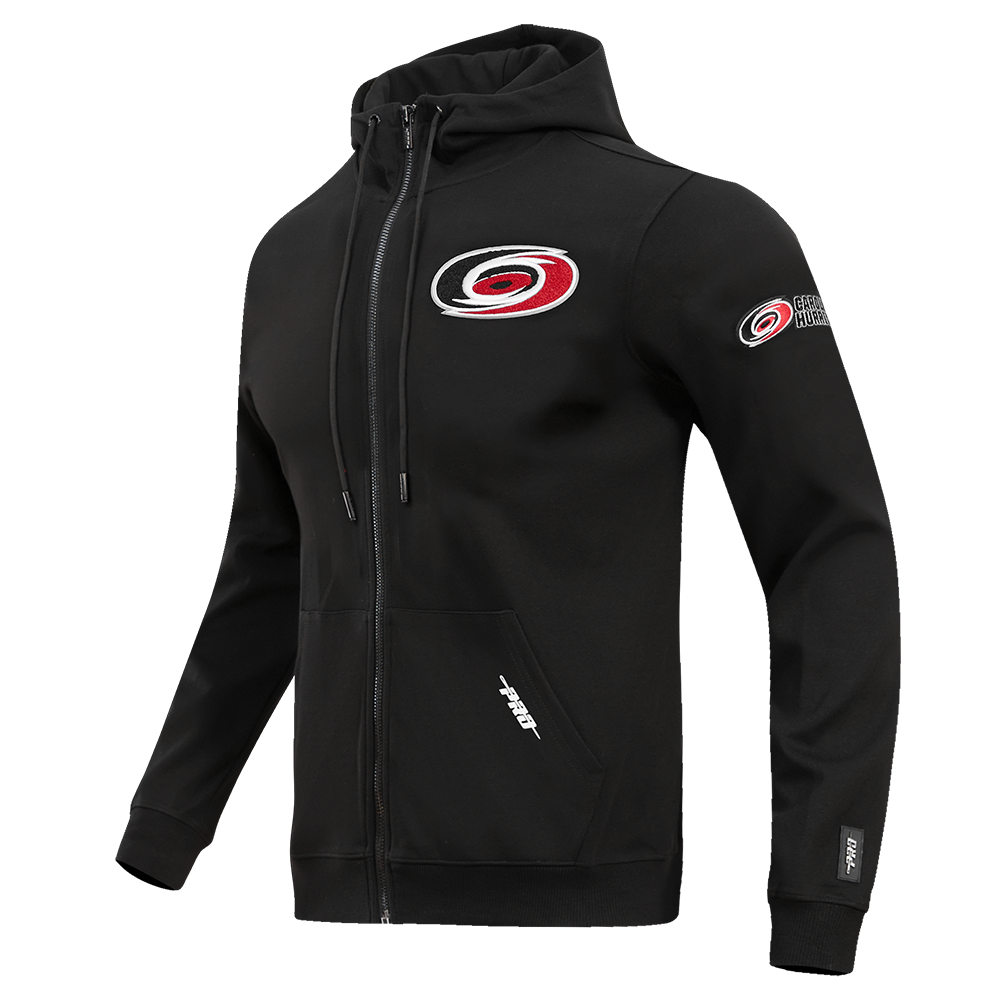 NHL CAROLINA HURRICANES CLASSIC CHENILLE MEN'S PO HOODIE (BLACK)