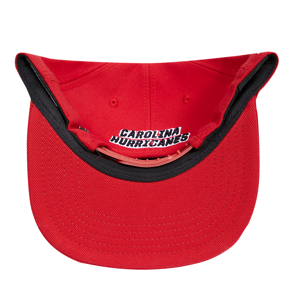 Carolina Hurricanes Snapback Wool Hat Vintage Plain Logo Red 