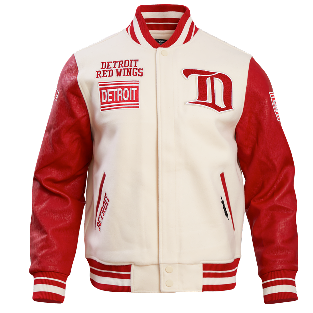 Men's Pro Standard Red Detroit Wings Classic Chenille Full-Zip Hoodie Jacket Size: Large