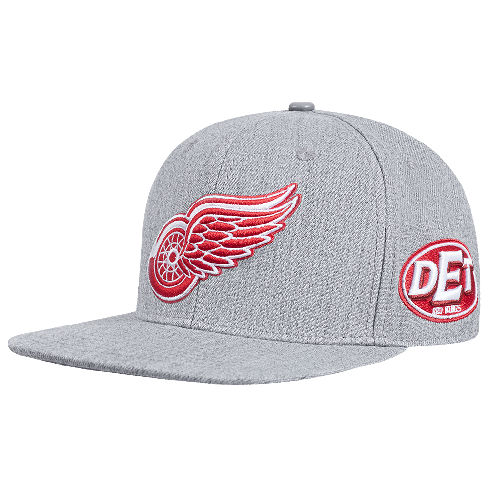 NHL DETROIT RED WINGS FAST LANE WOOL SNAPBACK HAT (HEATHER GREY)