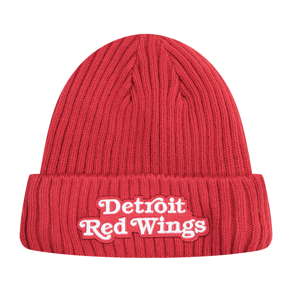 NHL DETROIT RED WINGS MASH UP POLAR FLEECE LINED PRO BEANIE CUFF (RED)