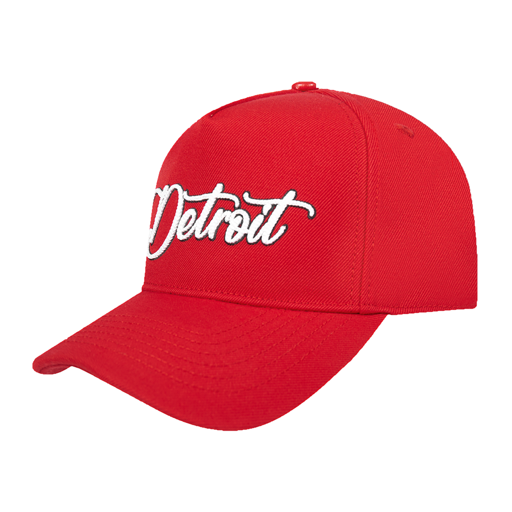 NHL DETROIT RED WINGS CITY SIGNATURE MEN'S PINCH FRONT SNAPBACK HAT (RED)