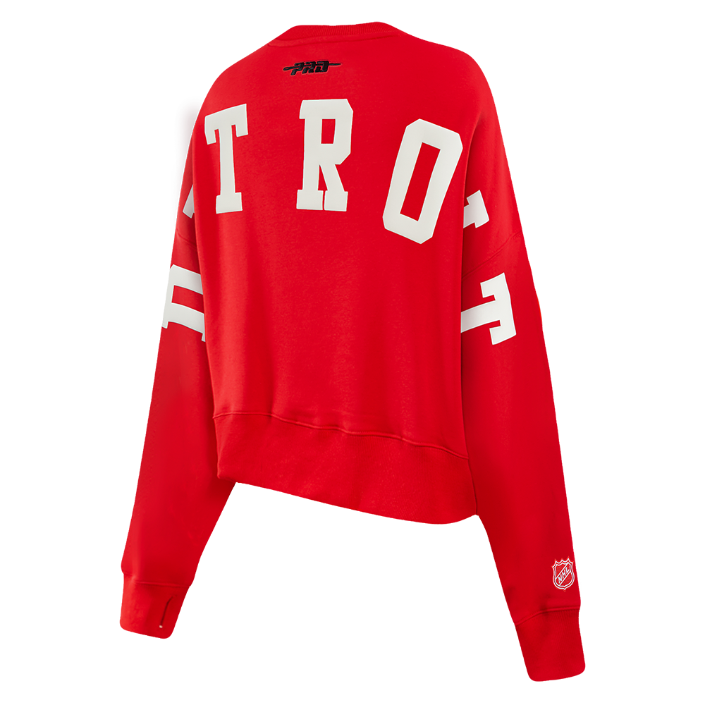 NHL DETROIT RED WINGS WINGSPAN WOMEN'S FLC CREWNECK (RED)