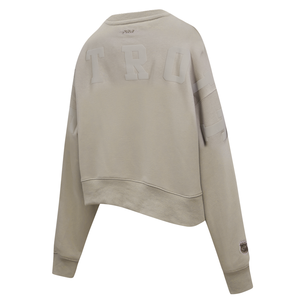 NHL DETROIT RED WINGS WINGSPAN WOMEN'S FLC CREWNECK (TAUPE)