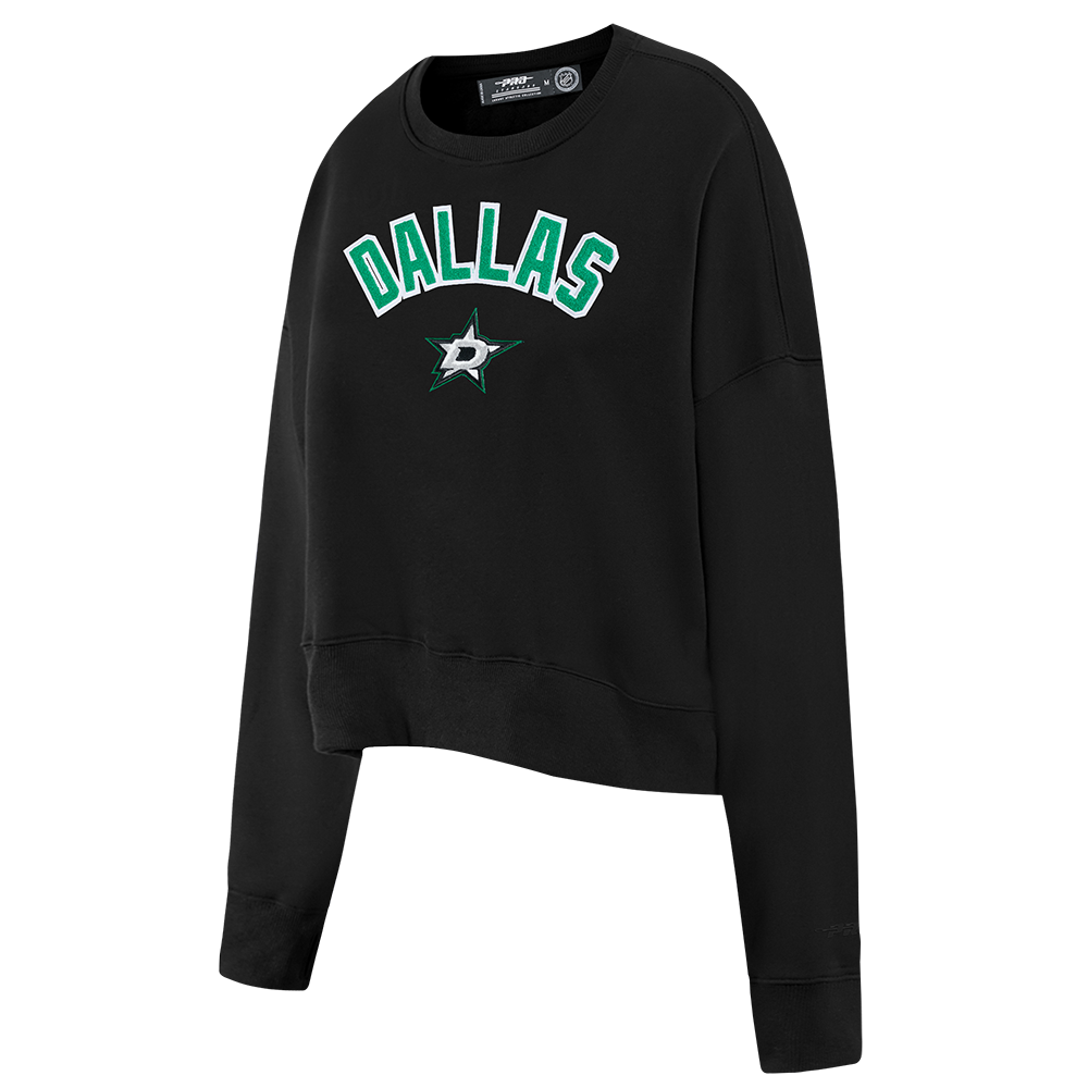 NHL DALLAS STARS CLASSIC WOMEN'S FLC CREWNECK (BLACK)