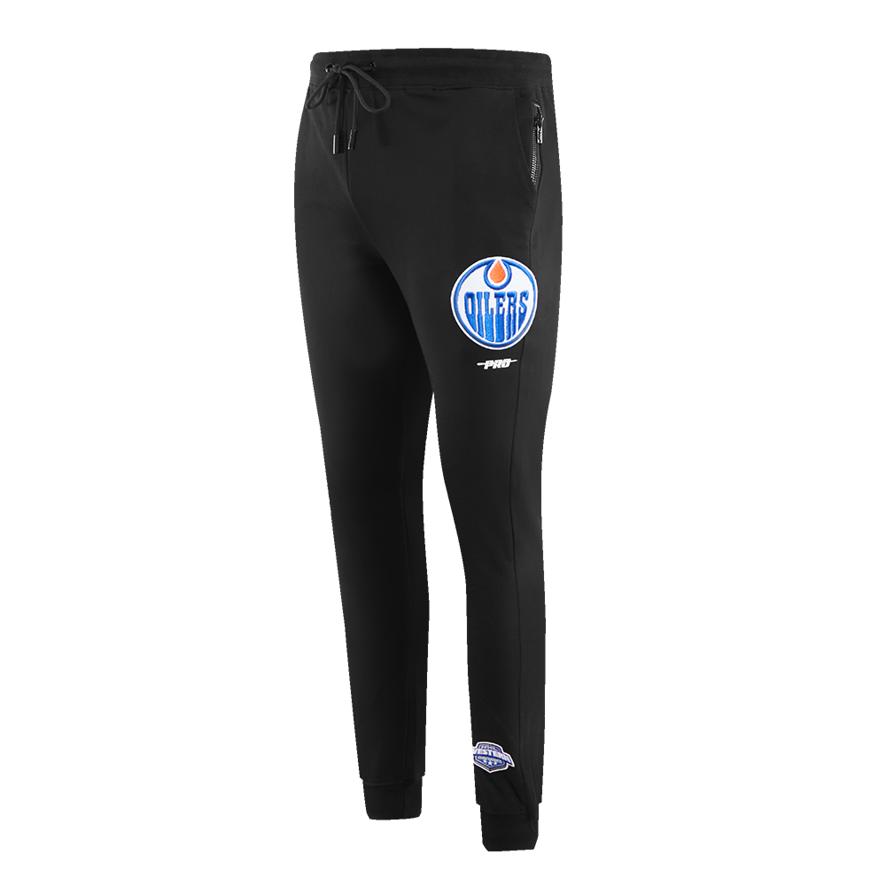 NHL EDMONTON OILERS CLASSIC CHENILLE DOUBLE KNIT JOGGER (BLACK)