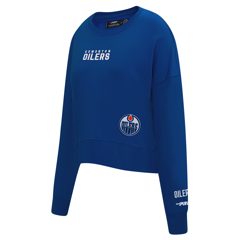 NHL EDMONTON OILERS WINGSPAN WOMEN'S FLC CREWNECK (DODGER BLUE)