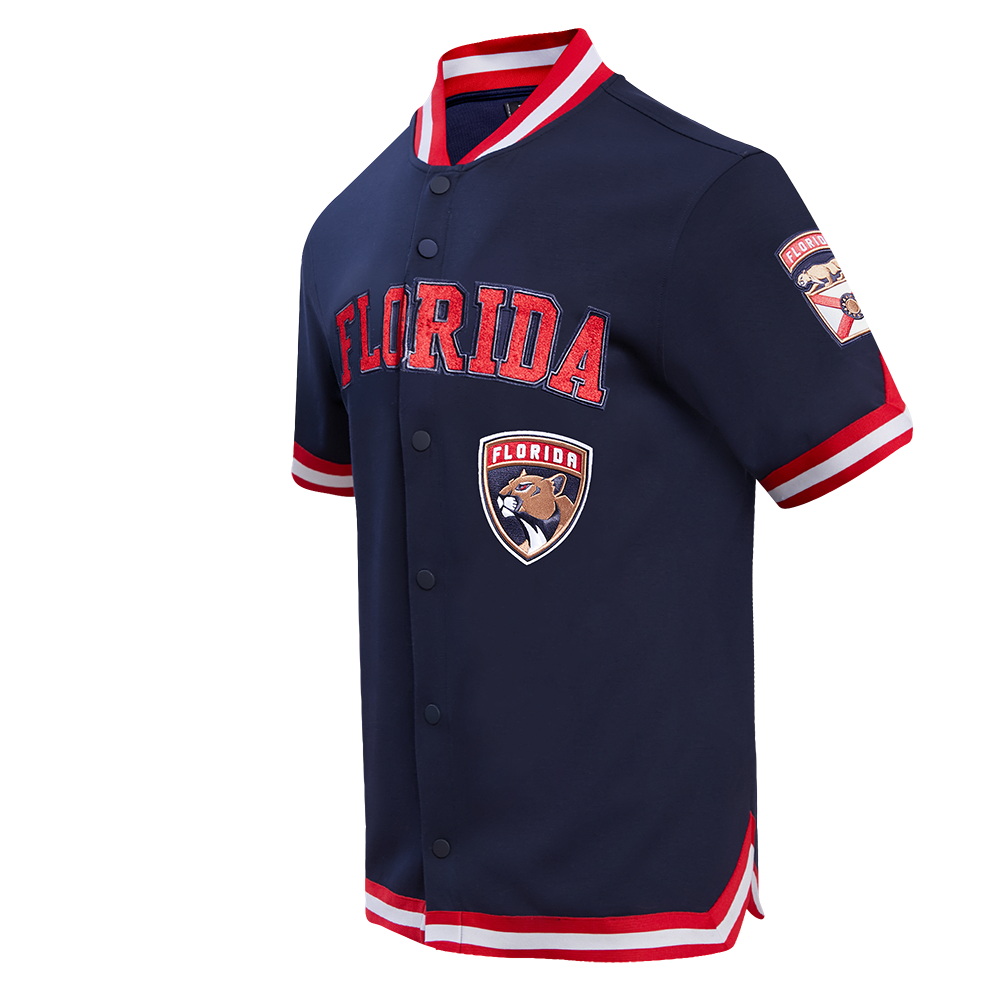 NHL FLORIDA PANTHERS CLASSIC MEN'S WARM UP JACKET (MIDNIGHT NAVY/RED)