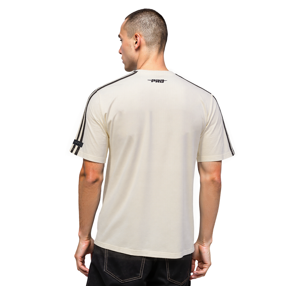 NHL LOS ANGELES KINGS RETRO CLASSIC MEN'S STRIPED TEE (EGGSHELL/ BLACK)