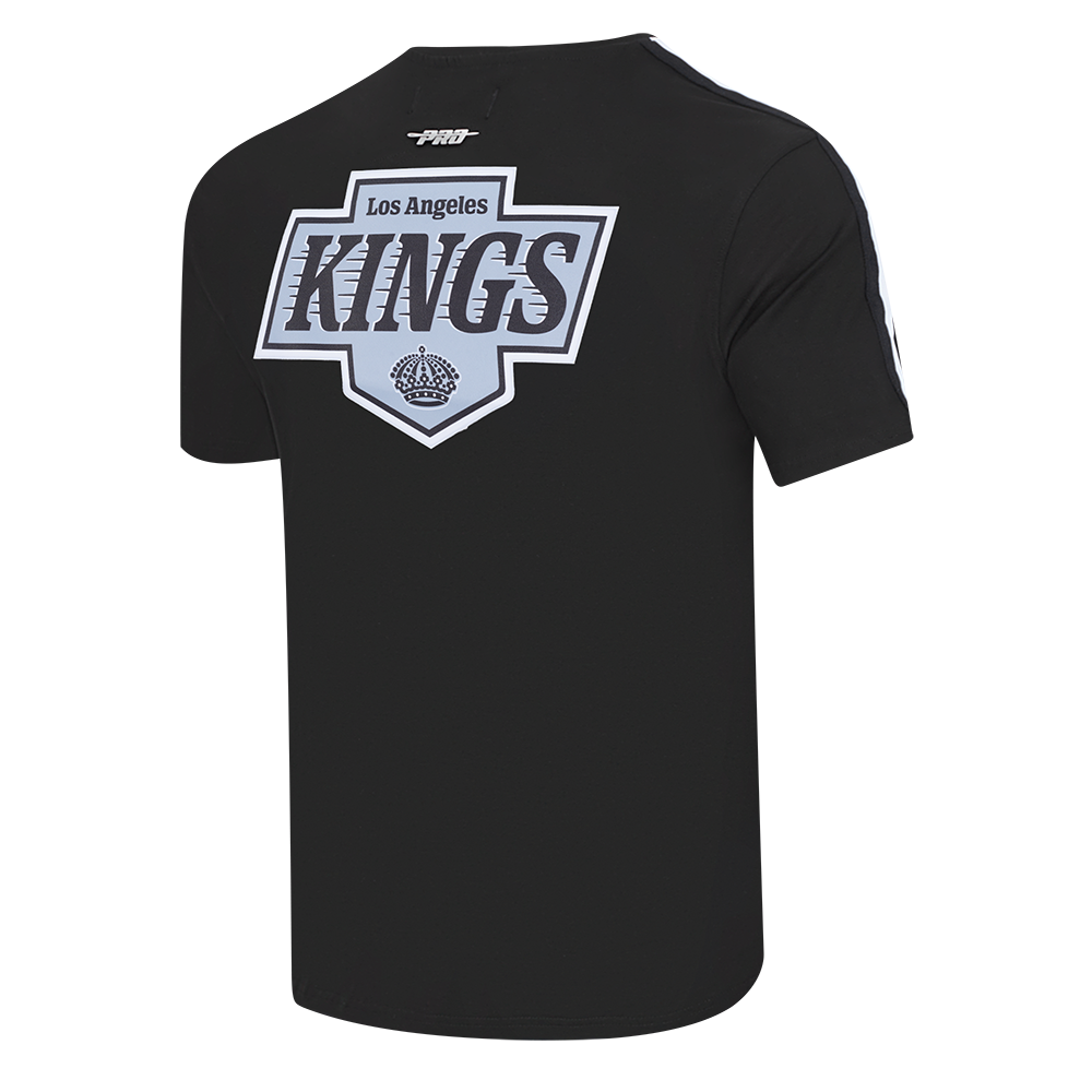 NHL LOS ANGELES KINGS MESH MEN'S SJ STRIPED TEE (BLACK)