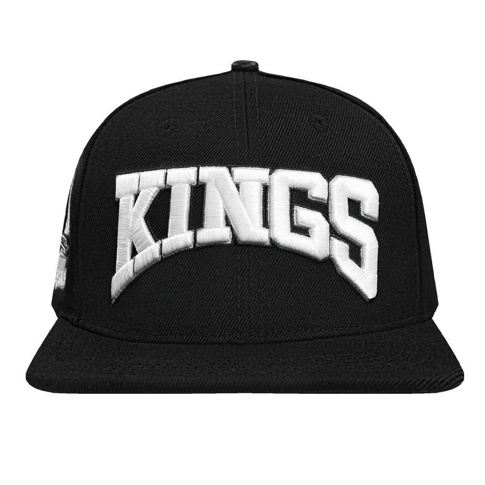 NHL LOS ANGELES KINGS CREST EMBLEM WORDMARK WOOL SNAPBACK HAT (BLACK)