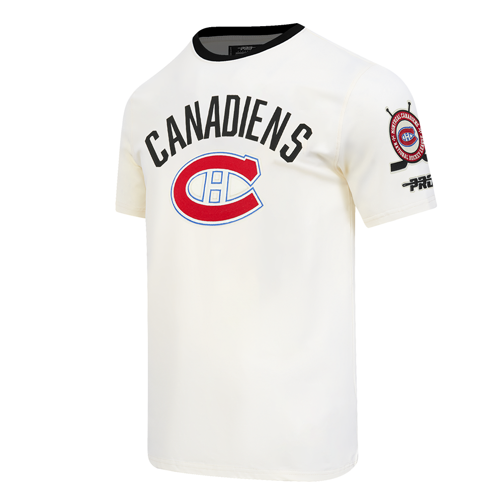 NHL MONTRÉAL CANADIENS MODERN ORIGINALS MEN'S RINGER TEE (EGGSHELL/ BLACK)