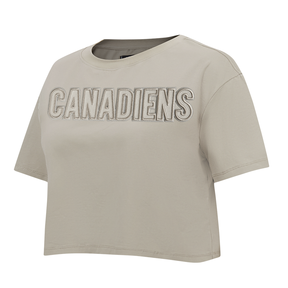 NHL MONTREAL CANADIENS NEUTRAL WOMEN'S SJ BOXY TEE (TAUPE)