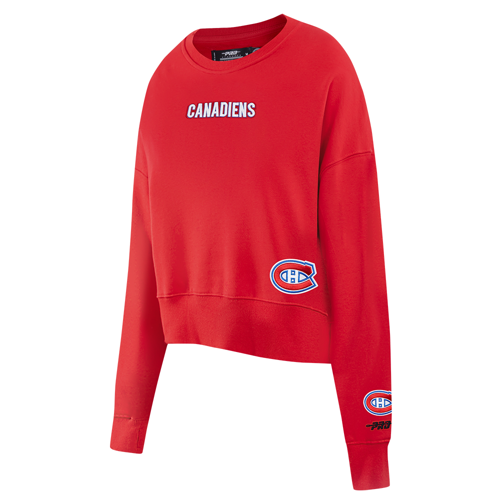 NHL MONTREAL CANADIENS WINGSPAN WOMEN'S FLC CREWNECK (RED)