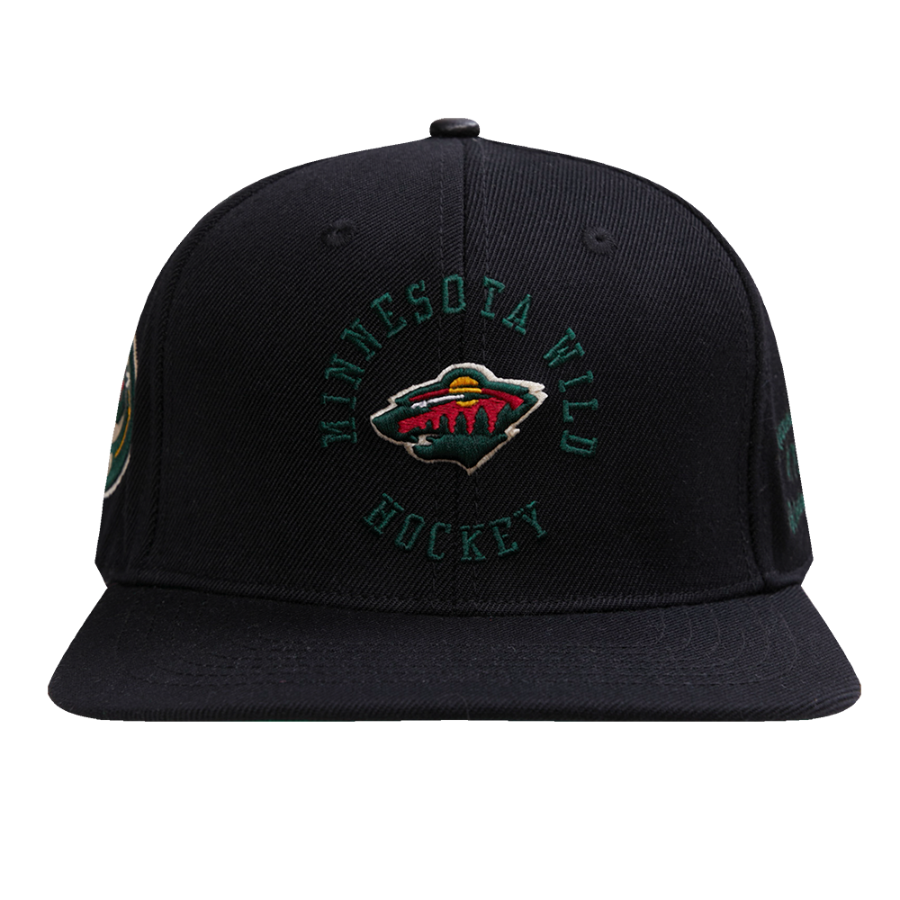 Minnesota Wild HYBRID SNAPBACK HAT (BLACK)