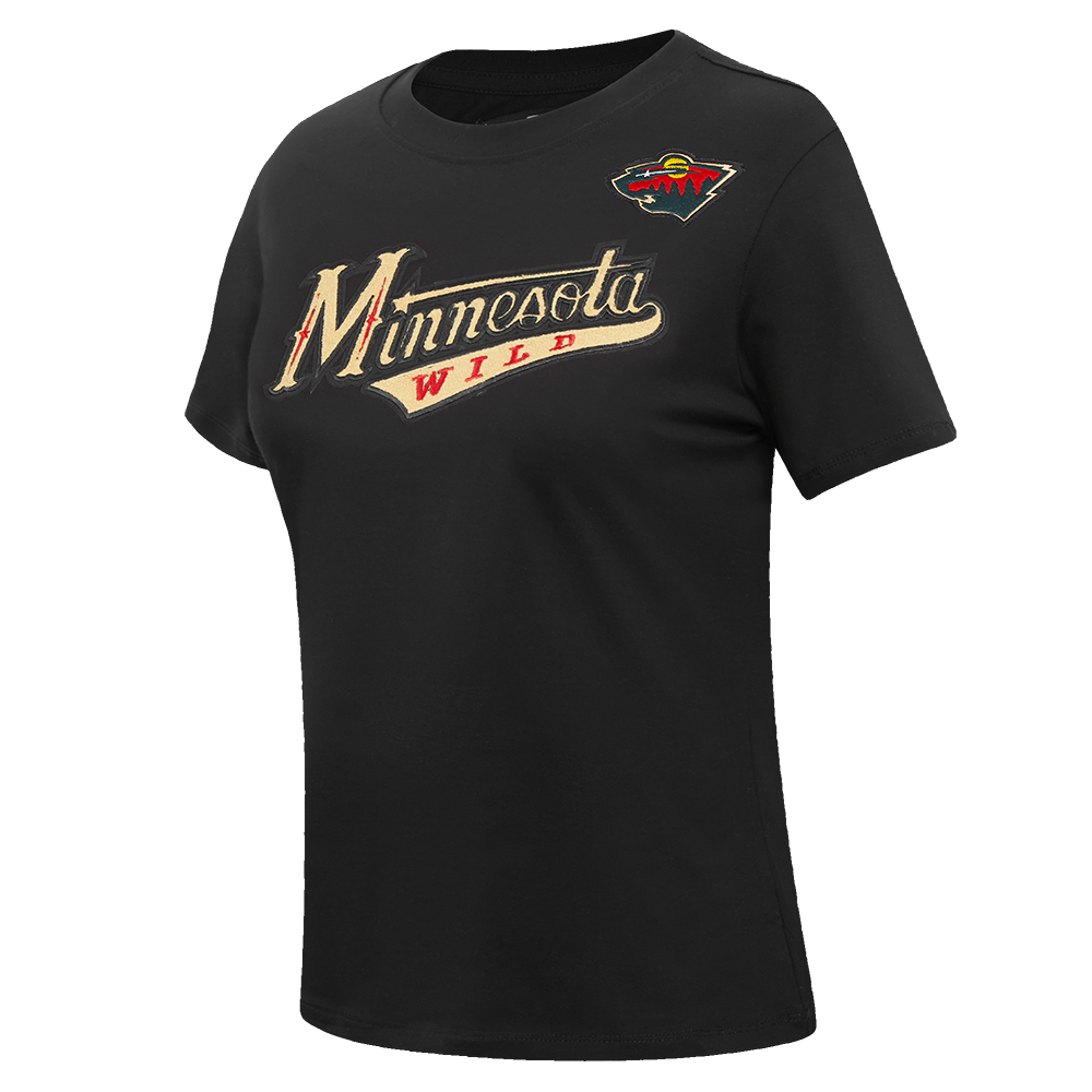 NHL MINNESOTA WILD CLASSIC WOMEN'S SJ SLIM FIT TEE (BLACK)