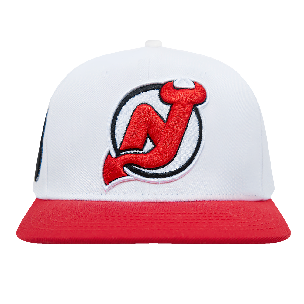 NEW JERSEY DEVILS CLASSIC LOGO WOOL SNAPBACK HAT (WHITE/RED) – Pro Standard