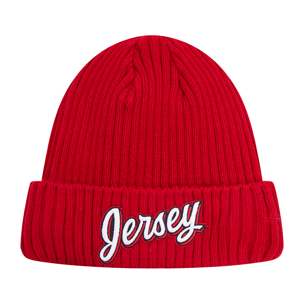 NHL NEW JERSEY DEVILS CLASSIC CORE UNISEX KNIT BEANIE (RED) – Pro