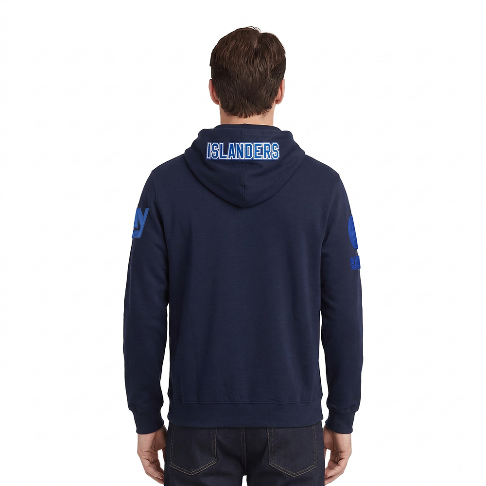 NHL NEW YORK ISLANDERS TC TONAL OUTLINE MEN'S DK FZ PO HOODIE (MIDNIGHT NAVY)
