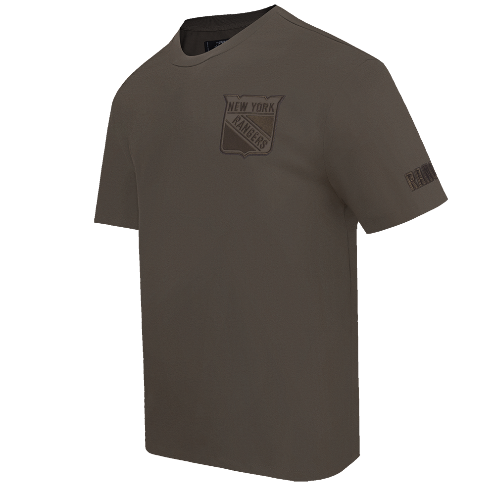 NHL NEW YORK RANGERS NEUTRAL MEN'S DROP SHOULDER TEE (DARK TAUPE)