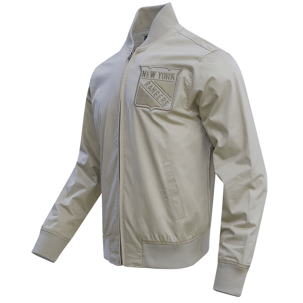 NHL NEW YORK RANGERS NEUTRAL TWILL JACKET (TAUPE)