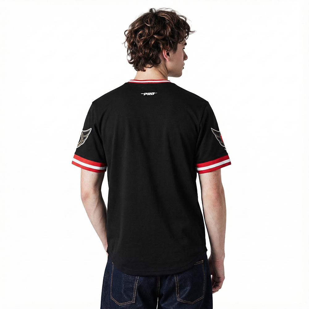 NHL OTTAWA SENATORS CLASSIC CHENILLE MEN'S DK TEE (BLACK/RED)