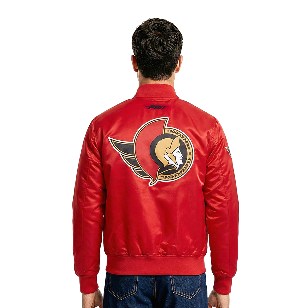 NHL OTTAWA SENATORS CLASSIC SATIN MEN'S JACKET (RED)