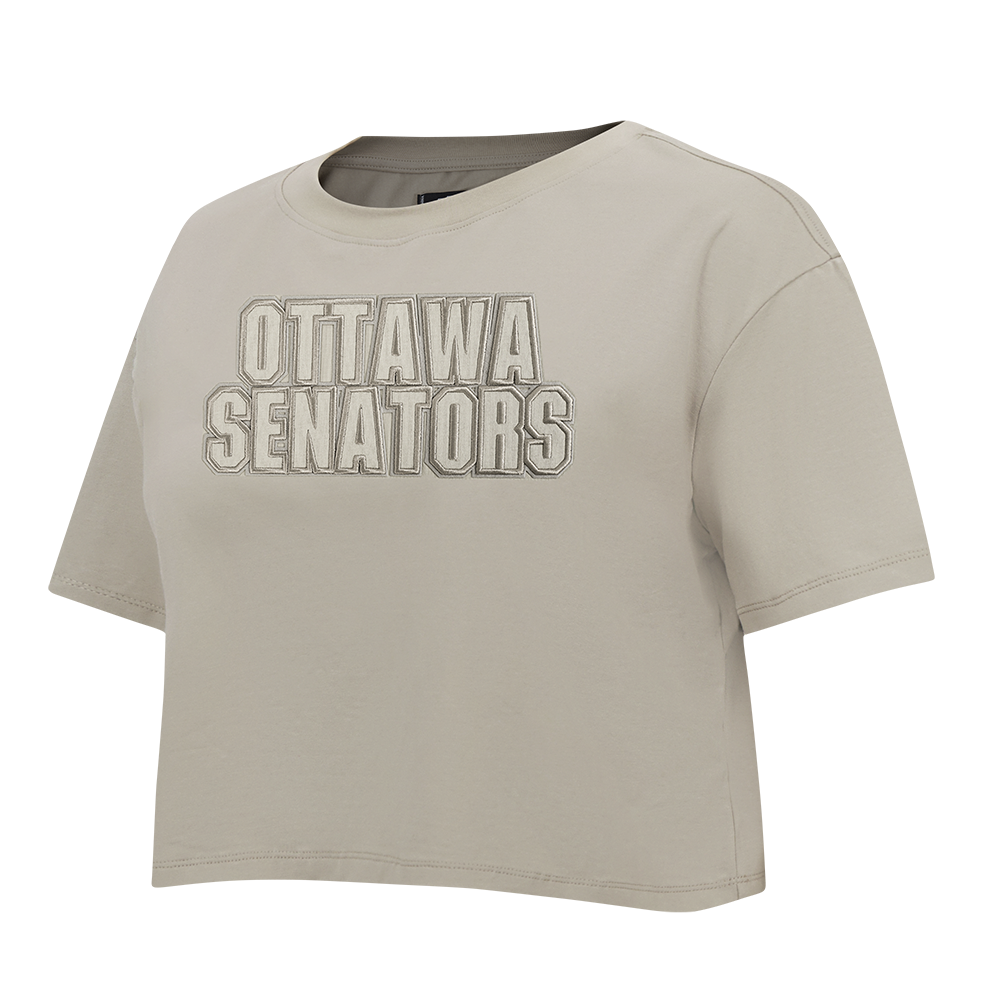 NHL OTTAWA SENATORS NEUTRAL WOMEN'S SJ BOXY TEE (TAUPE)